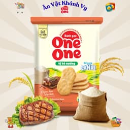 Bánh Gạo One One Vị Thịt Xông Khói Cay Gói 140g - HÀNG CHÍNH HÃNG 5