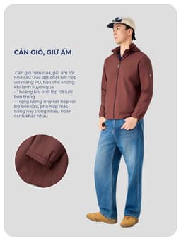 Áo khoác gió nam YODY áo gió đa năng, cản gió, cản bụi, thoáng nhẹ MCWC26S002 5