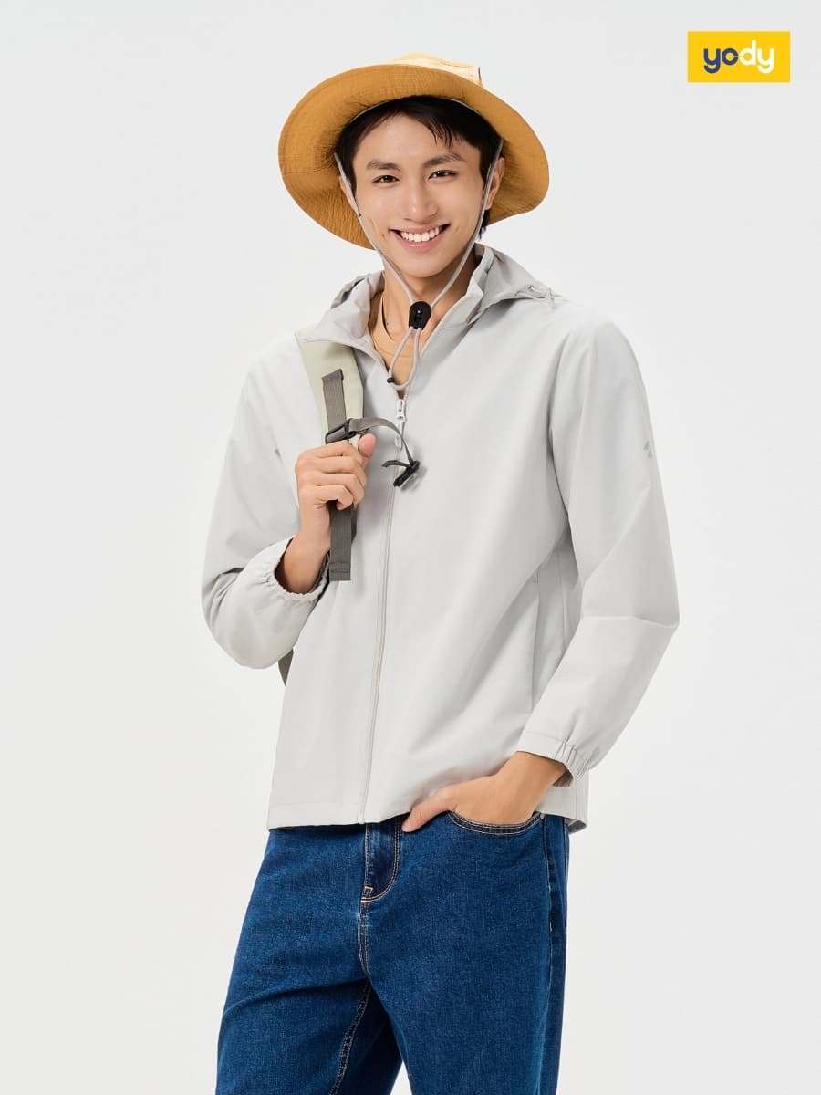 Áo khoác gió nam YODY áo gió đa năng, cản gió, cản bụi, thoáng nhẹ MCWC26S002
