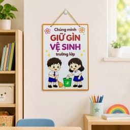 Bảng Trang Trí Lớp Học Mầm Non Tiểu Học – Bộ 12 Bảng Nội Quy Kỹ Năng Cho Bé, Decor Lớp Học Đẹp Ý Nghĩa 7