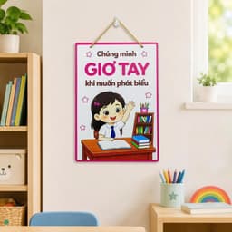 Bảng Trang Trí Lớp Học Mầm Non Tiểu Học – Bộ 12 Bảng Nội Quy Kỹ Năng Cho Bé, Decor Lớp Học Đẹp Ý Nghĩa 8