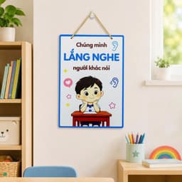 Bảng Trang Trí Lớp Học Mầm Non Tiểu Học – Bộ 12 Bảng Nội Quy Kỹ Năng Cho Bé, Decor Lớp Học Đẹp Ý Nghĩa 2