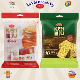Bánh Quy Kenju Richy Vị Rau Củ Túi 192g , Vị Kem Dẻo Túi 186g - HÀNG CHÍNH HÃNG 1