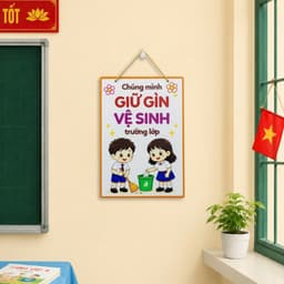 Bảng Nội Quy Lớp Học Bằng Gỗ, Trang Trí Mầm Non Tiểu Học, In UV Bền Đẹp 8