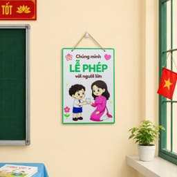Bảng Nội Quy Lớp Học Bằng Gỗ, Trang Trí Mầm Non Tiểu Học, In UV Bền Đẹp 7