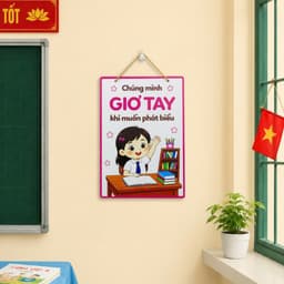 Bảng Nội Quy Lớp Học Bằng Gỗ, Trang Trí Mầm Non Tiểu Học, In UV Bền Đẹp 9