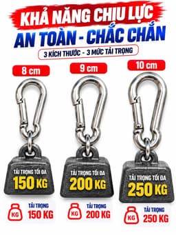 Móc nối dụng cụ cáp tập gym móc khoá cài giàn tạ kéo xô an toàn 3