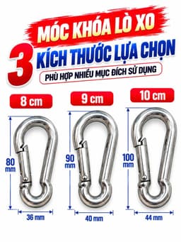 Móc nối dụng cụ cáp tập gym móc khoá cài giàn tạ kéo xô an toàn 1