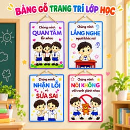 Bảng Gỗ Nội Quy Học Sinh, Trang Trí Góc Lớp Học Mầm Non Tiểu Học Nhiều Mẫu 2