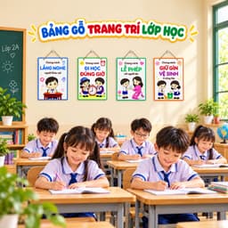 Bảng Gỗ Nội Quy Học Sinh, Trang Trí Góc Lớp Học Mầm Non Tiểu Học Nhiều Mẫu 1