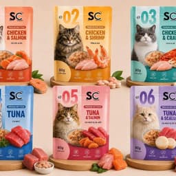 [Combo 24/48 Gói] Pate SC Premium 80g Cho Mèo 6 Vị Gà, Cá Ngừ, Hải Sản – Thức Ăn Ướt Bổ Sung Dinh Dưỡng | Mèo Trên Mây 6