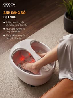 Bồn Ngâm Chân Massage GKÖCH Germany SS-606D, Làm Nóng Nước 30-45°C, Sục Khí Rung, Có Hẹn Giờ 15