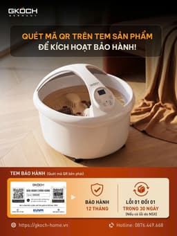 Bồn Ngâm Chân Massage GKÖCH Germany SS-606D, Làm Nóng Nước 30-45°C, Sục Khí Rung, Có Hẹn Giờ 18