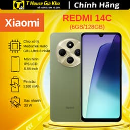 [Chính Hãng] Điện thoại Redmi 14C Nguyên Zin Đẹp 98-99% Camera 50MP Màn 120Hz Pin 5160 BH 06 Tháng 1