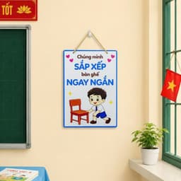 Bộ Bảng Nội Quy Lớp Học Cho Bé – Bảng Gỗ Decor Trang Trí Lớp Học Mầm Non, Tiểu Học Đẹp 3