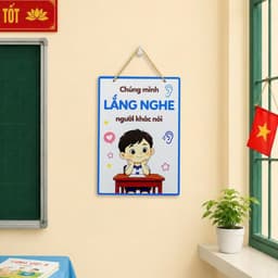 Bộ Bảng Nội Quy Lớp Học Cho Bé – Bảng Gỗ Decor Trang Trí Lớp Học Mầm Non, Tiểu Học Đẹp 6