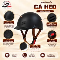 Nón bảo hiểm cá heo kiểu dáng mới, năng động, thời trang - Đủ màu sắc, Size 52-57cm (Hàng chính hãng) 2
