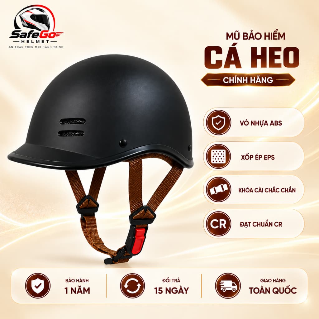 Nón bảo hiểm cá heo kiểu dáng mới, năng động, thời trang - Đủ màu sắc, Size 52-57cm (Hàng chính hãng)