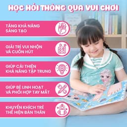 Sách Tiệm làm đẹp - Công chúa cổ tích (200+ stickers dễ thương) - Sách bóc dán sticker cho bé gái 5