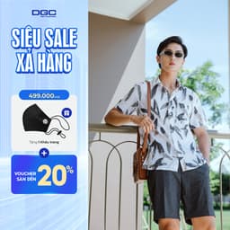 Áo Sơ Mi Nam Ngắn Tay DGC Họa Tiết Lá Cao Cấp - Chất Liệu Thoáng Mát, Phom Rộng Thoải Mái SASNBD154M 1