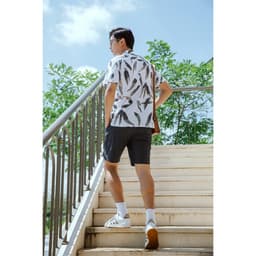 Áo Sơ Mi Nam Ngắn Tay DGC Họa Tiết Lá Cao Cấp - Chất Liệu Thoáng Mát, Phom Rộng Thoải Mái SASNBD154M 4