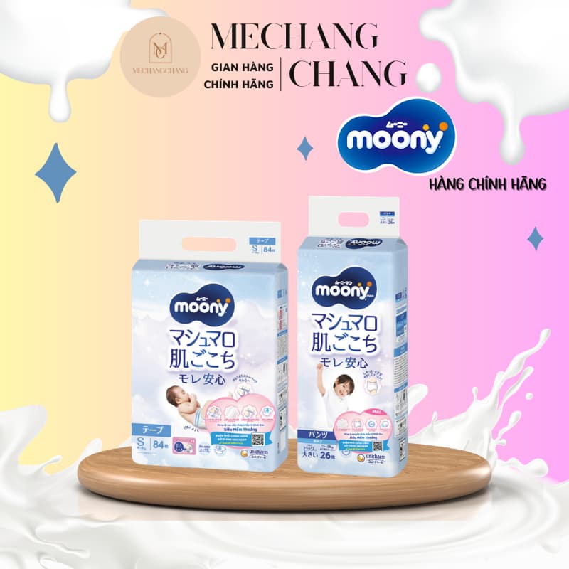 [GIÁ TỐT - HÀNG CHÍNH HÃNG] Tã bỉm cao cấp Moony xanh tiêu chuẩn đủ size cho bé