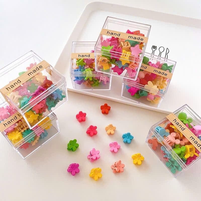 Bộ 100 Kẹp Tóc Mini Đa Sắc Màu Cho Bé Gái