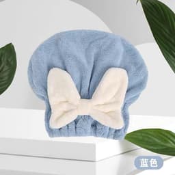 Mũ ủ tóc siêu thấm nước có nơ dễ thương - Đỏ - Đỏ 2