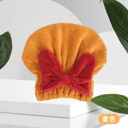 Mũ ủ tóc siêu thấm nước có nơ dễ thương - Đỏ - Đỏ 5