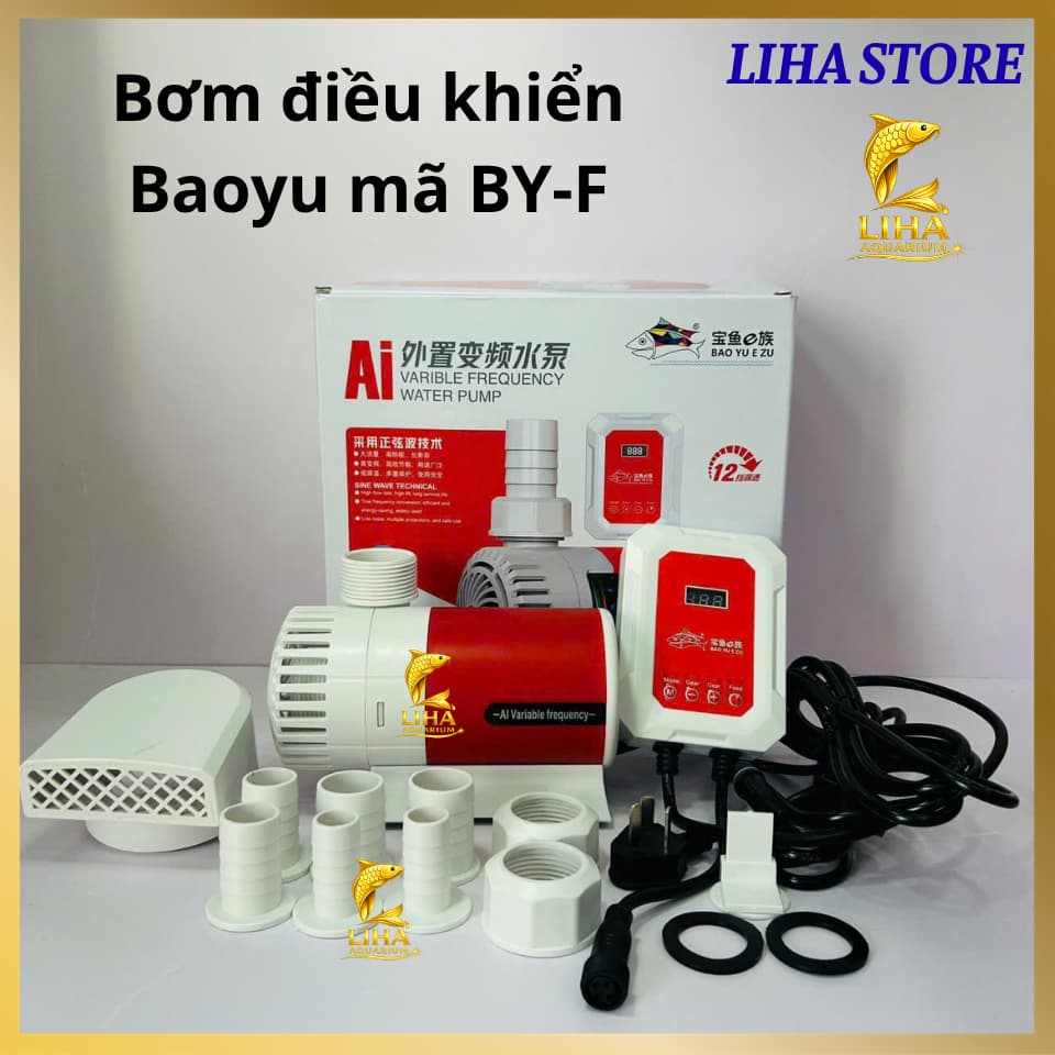 Máy Bơm BAOYU BY-F Điều Khiển 12 Chế Độ - Bơm Siêu Tiết Kiệm Điện Cho Bể Cá