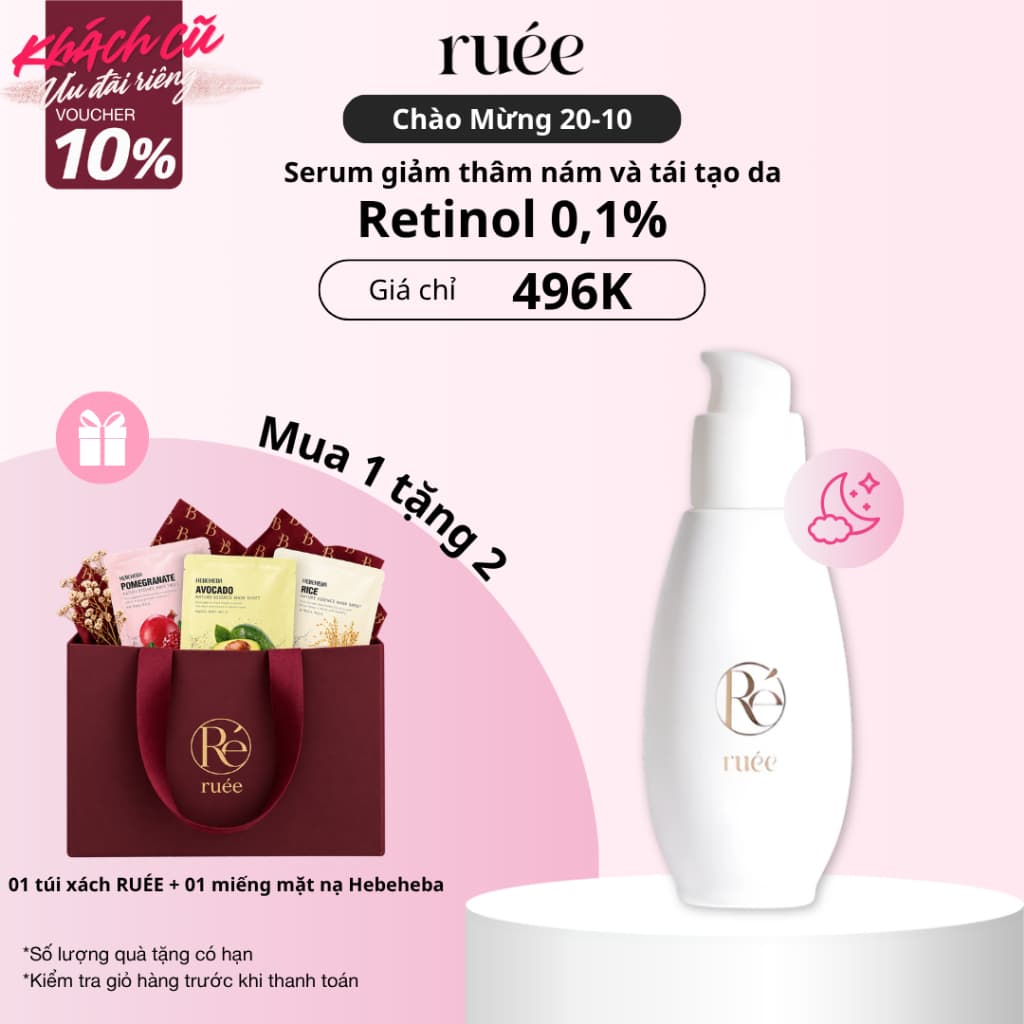 Serum giảm thâm nám và tái tạo da RUÉE Mila Serum Retinol 50ml - Chính hãng Hàn Quốc