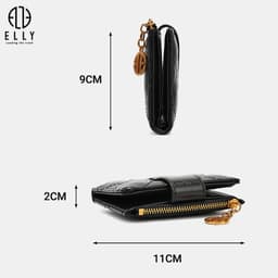 [Tặng hộp 20.10] Ví nữ ELLY EVH113 ví cầm tay da tổng hợp cao cấp nhỏ gọn thời trang thanh lịch 4