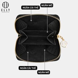 [Tặng hộp 20.10] Ví nữ ELLY EVH114 ví cầm tay da tổng hợp cao cấp nhỏ gọn thời trang thanh lịch 5