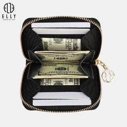 [Tặng hộp 20.10] Ví nữ ELLY EVH114 ví cầm tay da tổng hợp cao cấp nhỏ gọn thời trang thanh lịch 6