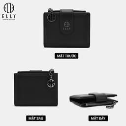 [Tặng hộp 20.10] Ví nữ ELLY EVH115 ví cầm tay da tổng hợp cao cấp nhỏ gọn thời trang thanh lịch 3