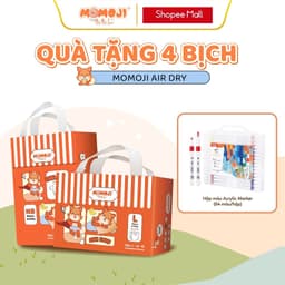 Combo 4 Tã Bỉm Dán/Quần Momoji Air Dry Êm Mềm, Siêu Khô Thoáng, An Toàn Cho Bé NB/S/M/L/XL/XXL/XXXL 1