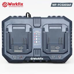 Sạc pin máy khoan - máy siết bulong - máy bắn vít Workfix chân sạc phổ thông, Sạc nhanh 2.0A - 4.0A - Sạc Đôi 3.0A 4