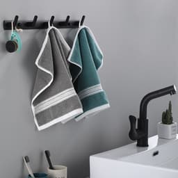 Thanh Móc Sắt Treo Quần Áo Rika 5 Móc và 6 Móc Inox Bắt Tường/ hút chân không Vân Sóng (260) 38*5*6cm. LMS 4