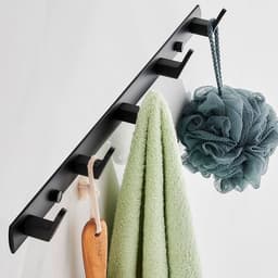 Thanh Móc Sắt Treo Quần Áo Rika 5 Móc và 6 Móc Inox Bắt Tường/ hút chân không Vân Sóng (260) 38*5*6cm. LMS 7