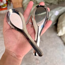 Thìa/Muỗng inox cao cấp hoa sen và Nhựa Phíp Lùn Việt Nhật 2856. LMS 4