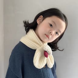 Khăn quàng cổ dệt kim mềm mại cho trẻ em Hoạt hình dễ thương Mùa đông ấm áp cho trẻ sơ sinh Tập đi Cổ ấm áp Cô gái Khăn 5