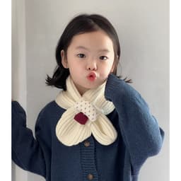 Khăn quàng cổ dệt kim mềm mại cho trẻ em Hoạt hình dễ thương Mùa đông ấm áp cho trẻ sơ sinh Tập đi Cổ ấm áp Cô gái Khăn 4