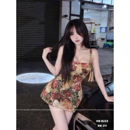 Đầm TK cup ngực gấm hoa dáng A 4