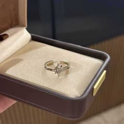 Nhẫn hoa diên vĩ phong cách châu Âu cổ điển đính đá zircon 3