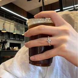 Nhẫn hoa diên vĩ phong cách châu Âu cổ điển đính đá zircon 2