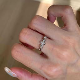 B20 Nhẫn thánh giá phong cách gothic cá tính cho nữ đính đá nhỏ zircon 1