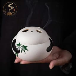 Lư hương gốm hình gấu trúc-Lư xông trầm 1