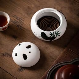 Lư hương gốm hình gấu trúc-Lư xông trầm 2