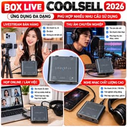 Box Live Coolsell 24Bit 192kHz Stereo Bản 2026, Cục Chuyển Âm Thanh Livestream Thu Âm, Hỗ Trợ Vừa Sạc Vừa Live 8