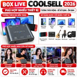 Box Live Coolsell 24Bit 192kHz Stereo Bản 2026, Cục Chuyển Âm Thanh Livestream Thu Âm, Hỗ Trợ Vừa Sạc Vừa Live 9